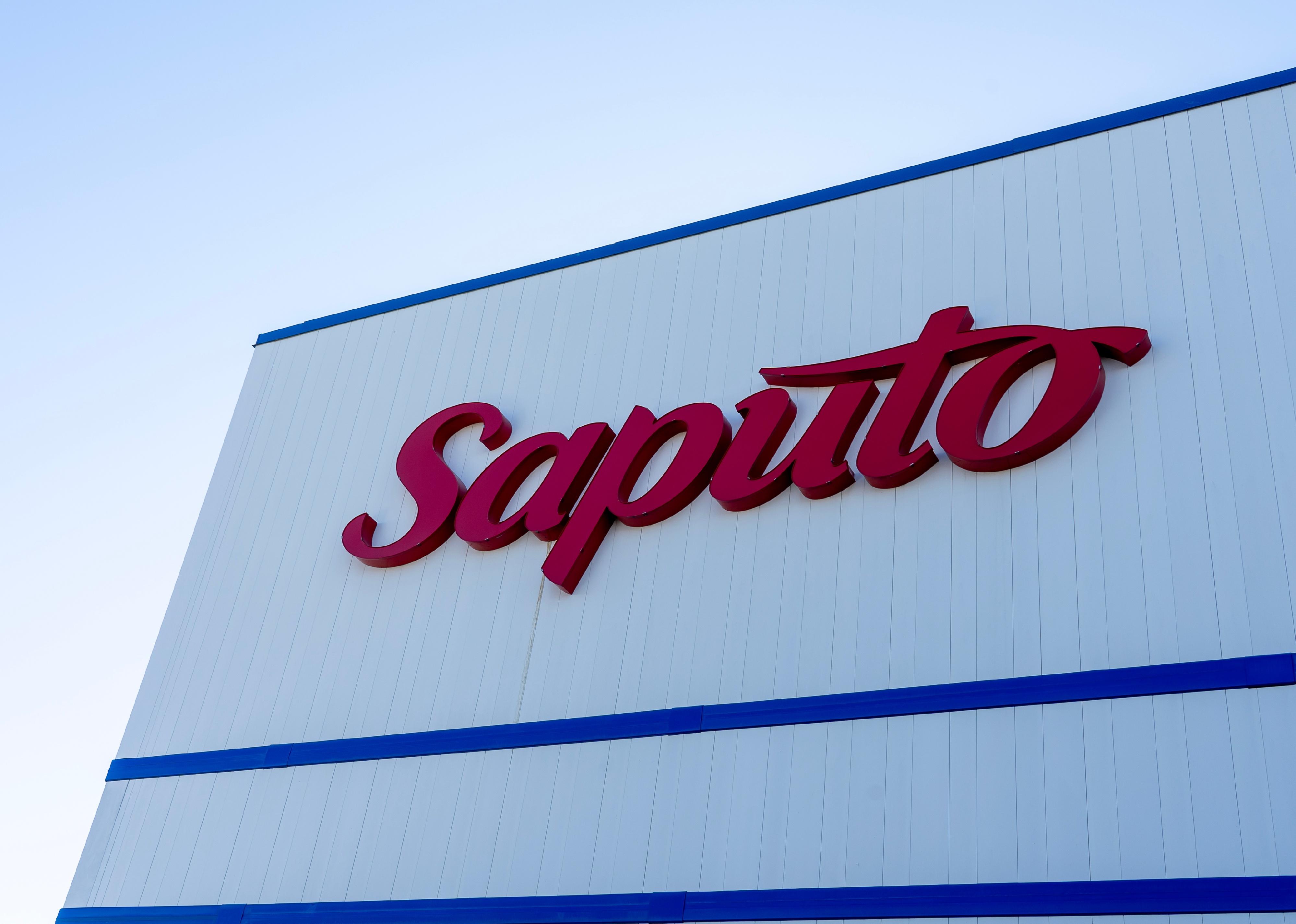 Saputo sign on the building in Woodbridge, Ontario, Canada.