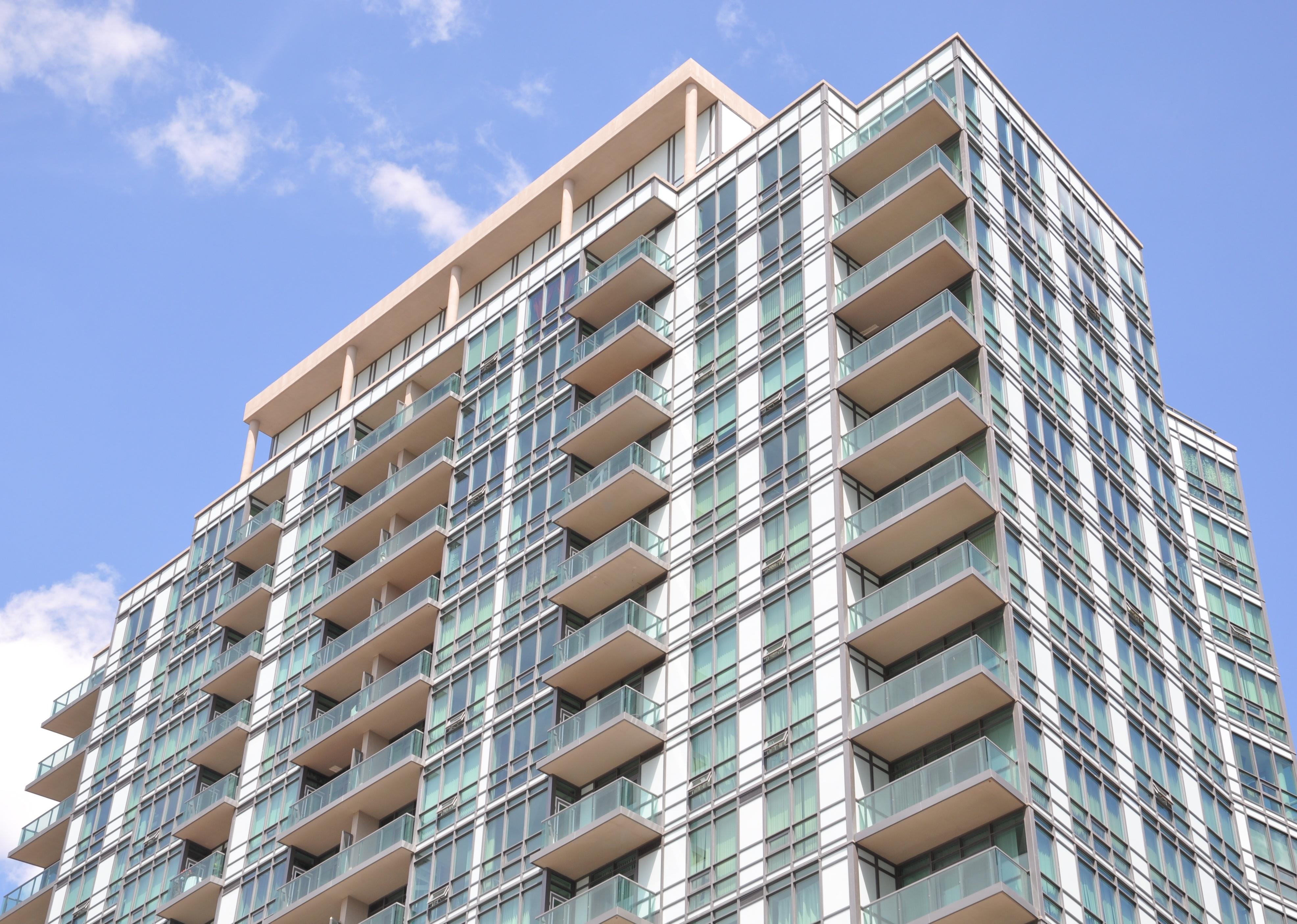 Balconies of residential building