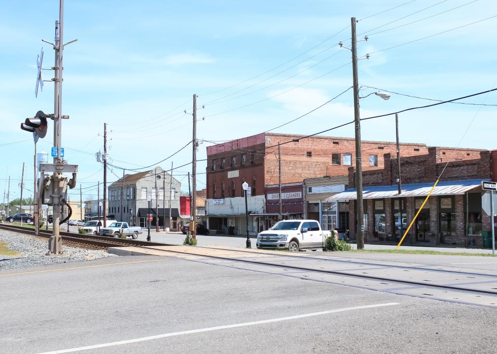 A view of buildings in Minden, Louisiana.