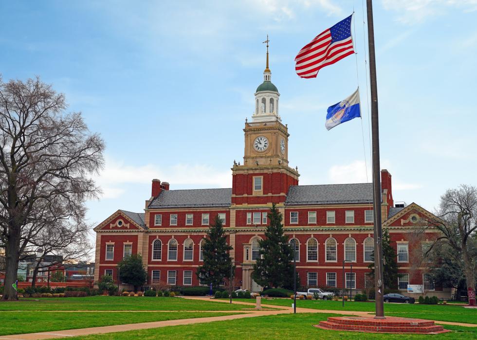 View of the college campus of Howard University.