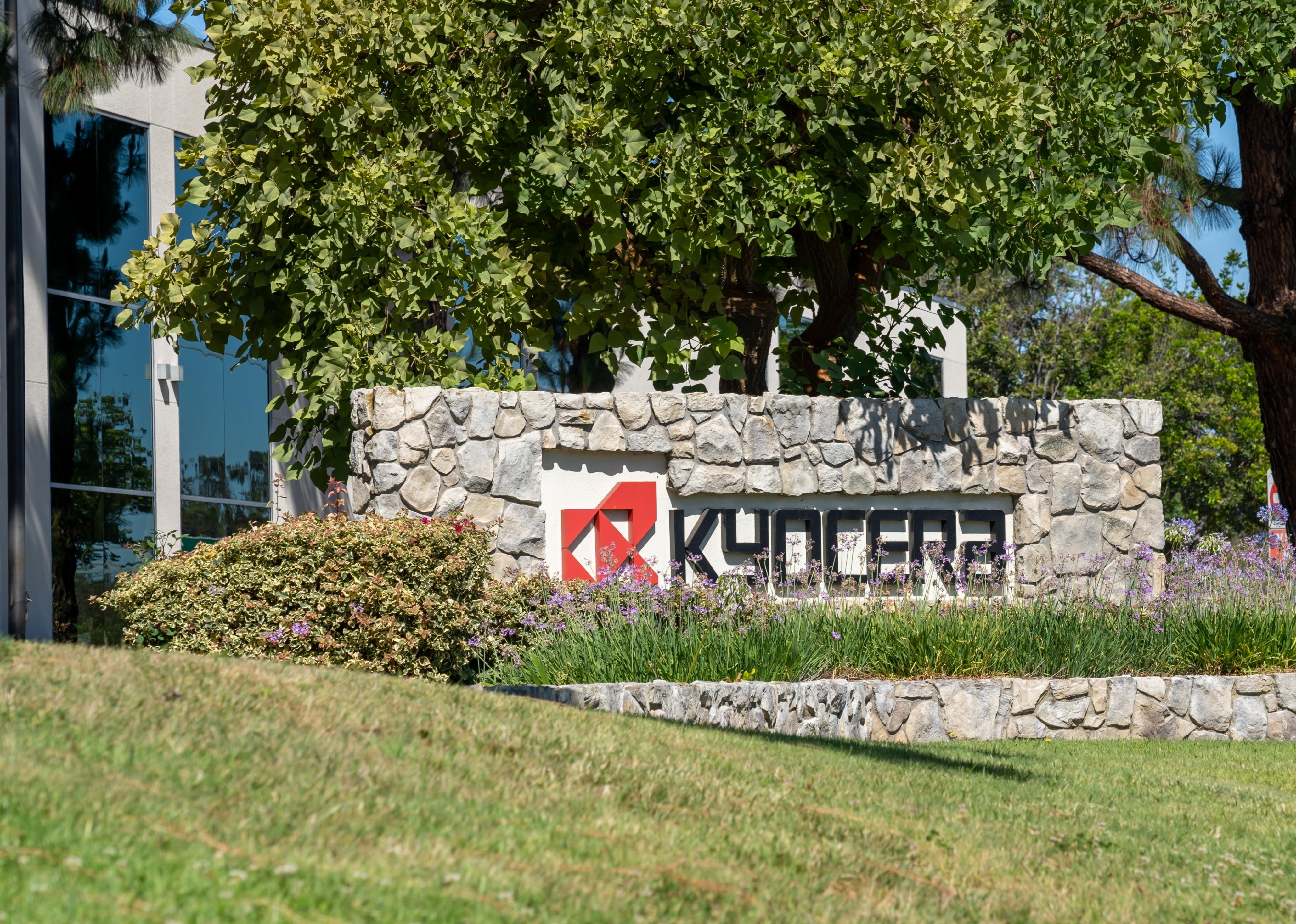 Kyocera International headquarters sign.