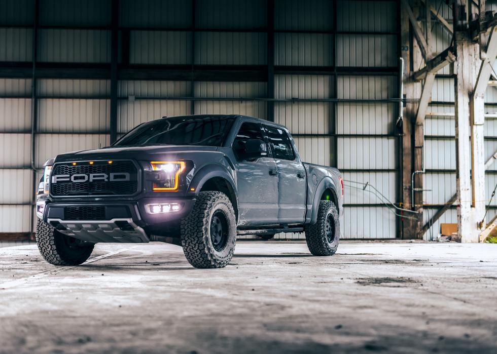 2023 Ford Raptor parked showing the front of the truck.