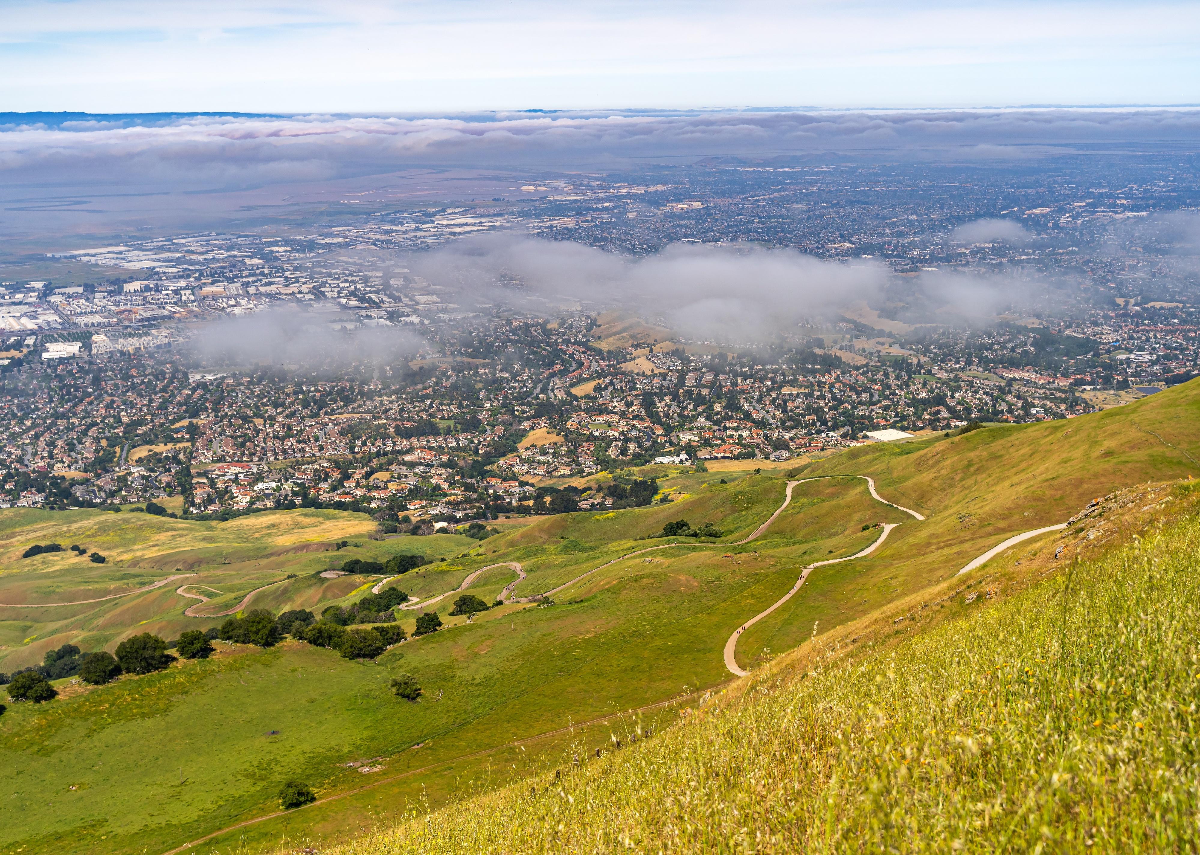 Bay area view from Mission Peak, Fremont.