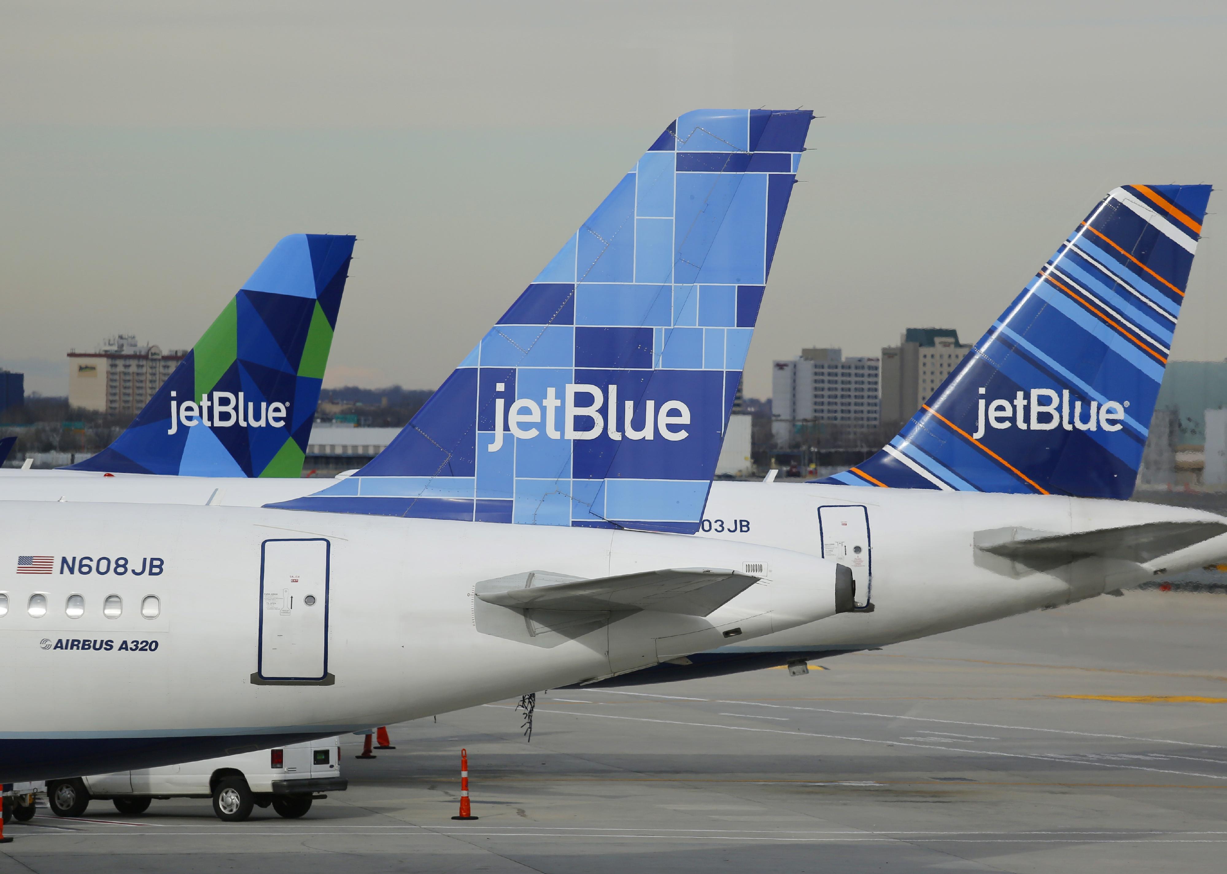 JetBlue Airbus A320 aircraft at the gates