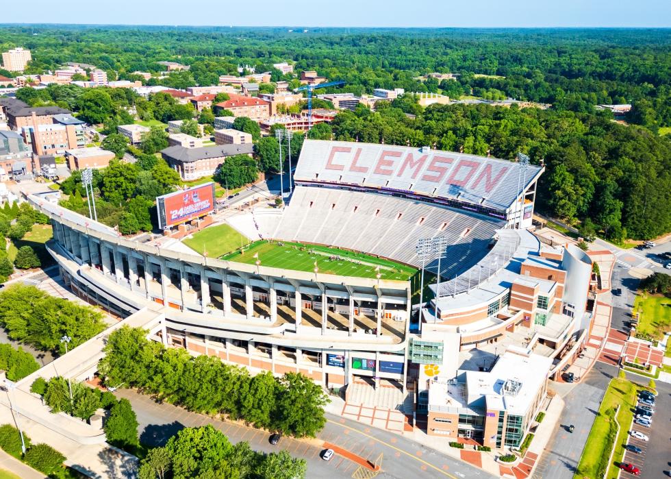 Memorial Stadium on the Clemson University Campus.