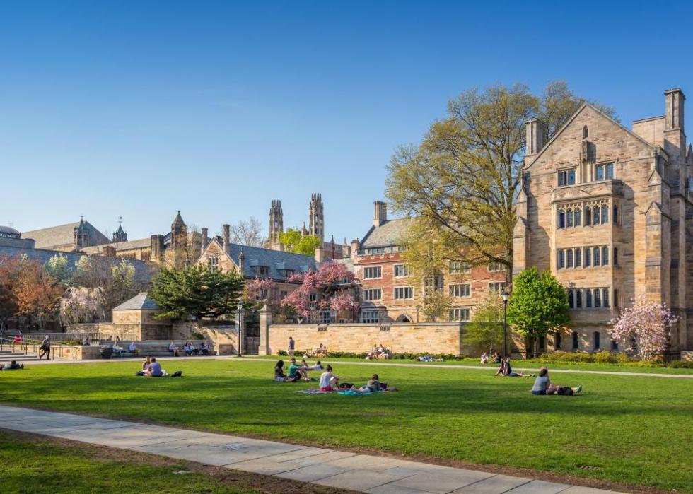 Yale University campus in Spring.