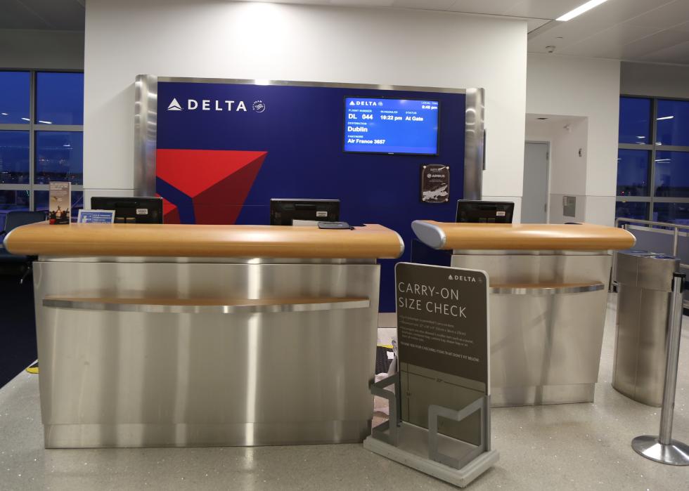 Delta Air Lines gate inside of Delta Airline Terminal