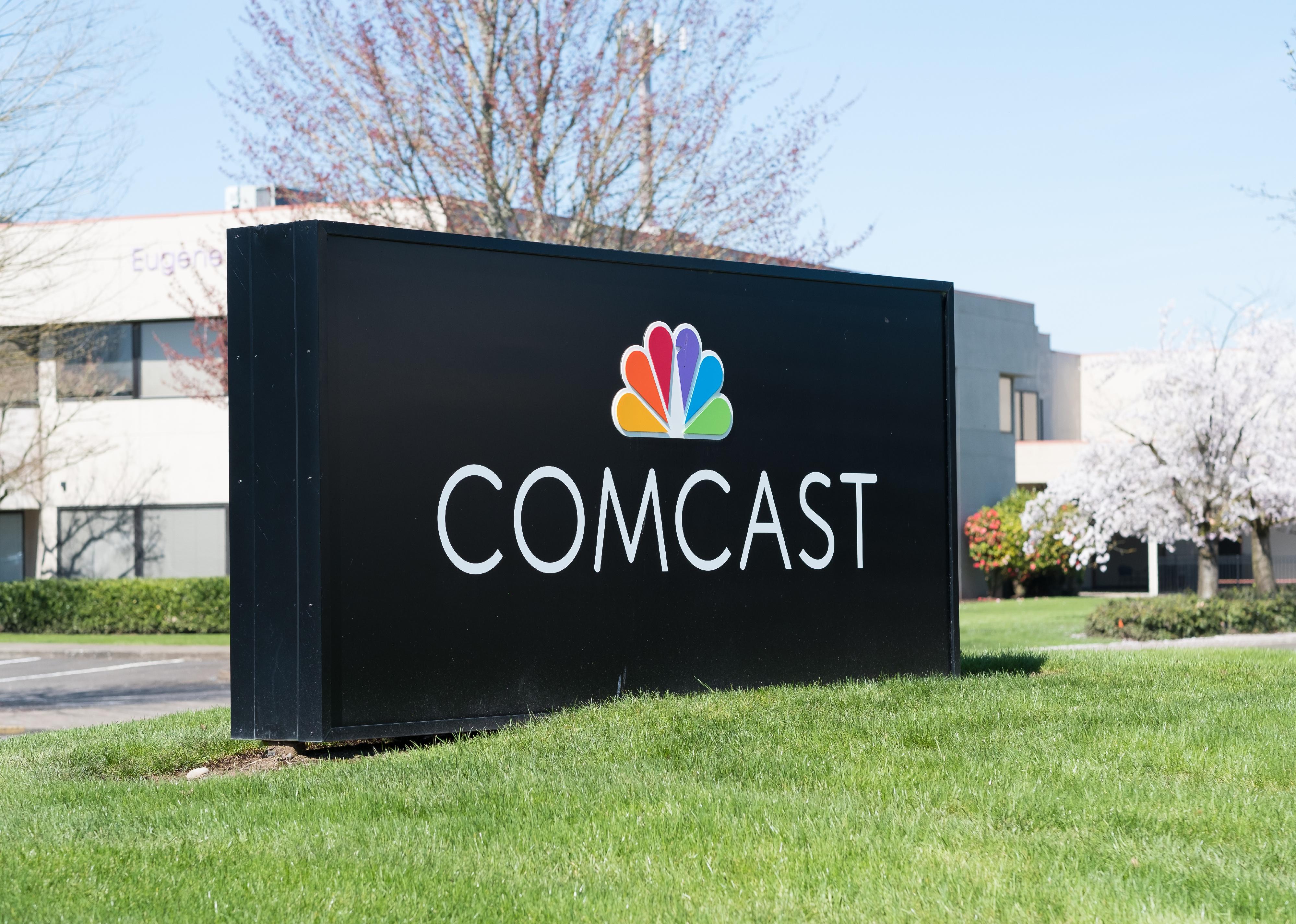 Branch sign for Comcast Cable.