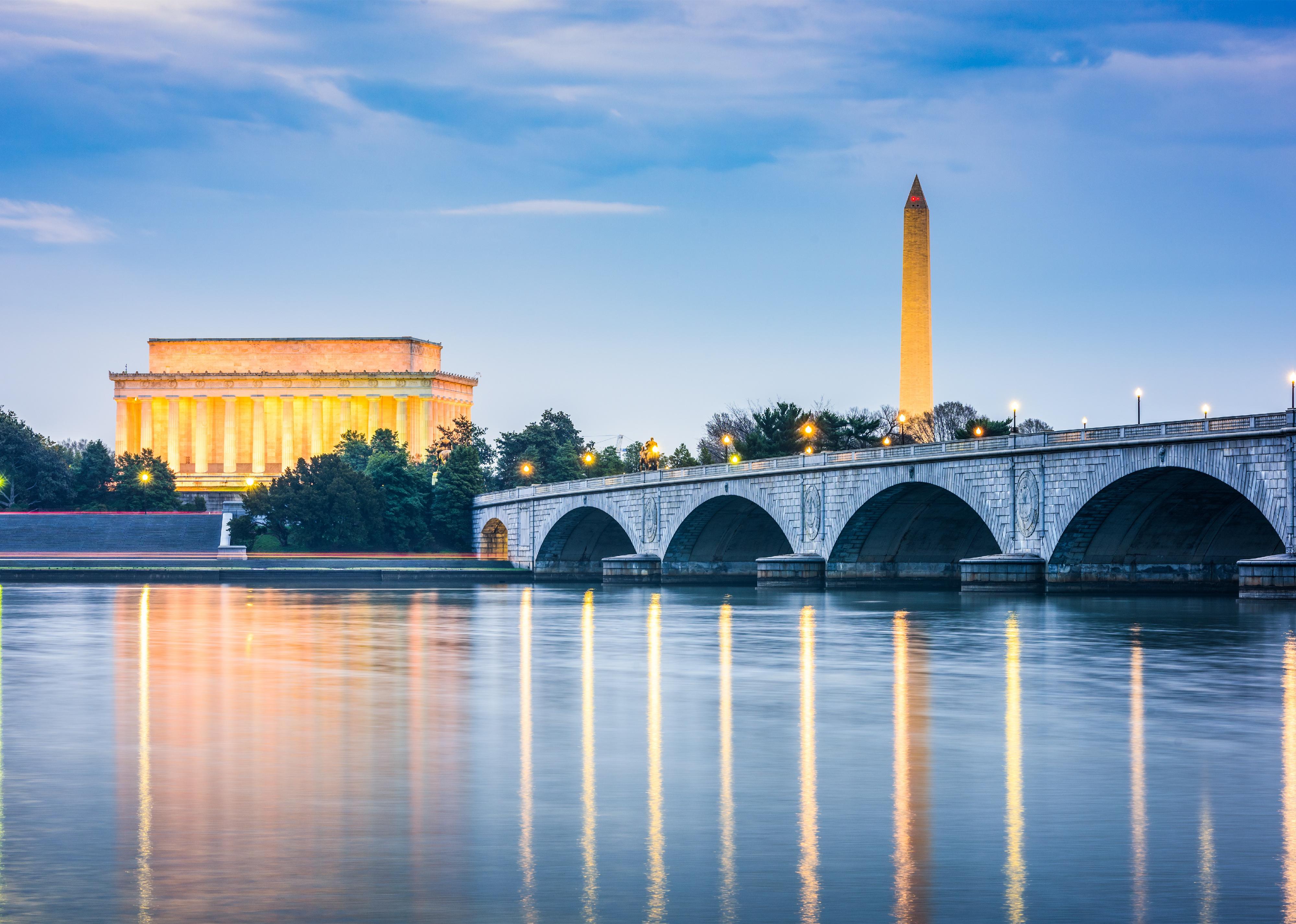 Washington D.C. skyline on the Potomac River.