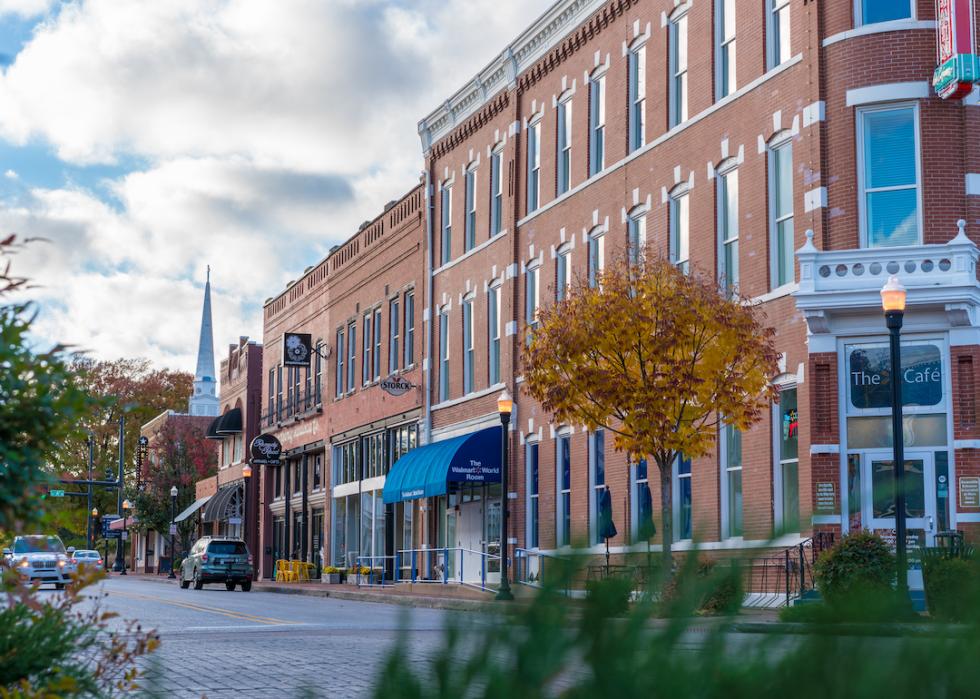 View of Walmart Museum in downtown Bentonville, Arkansas.