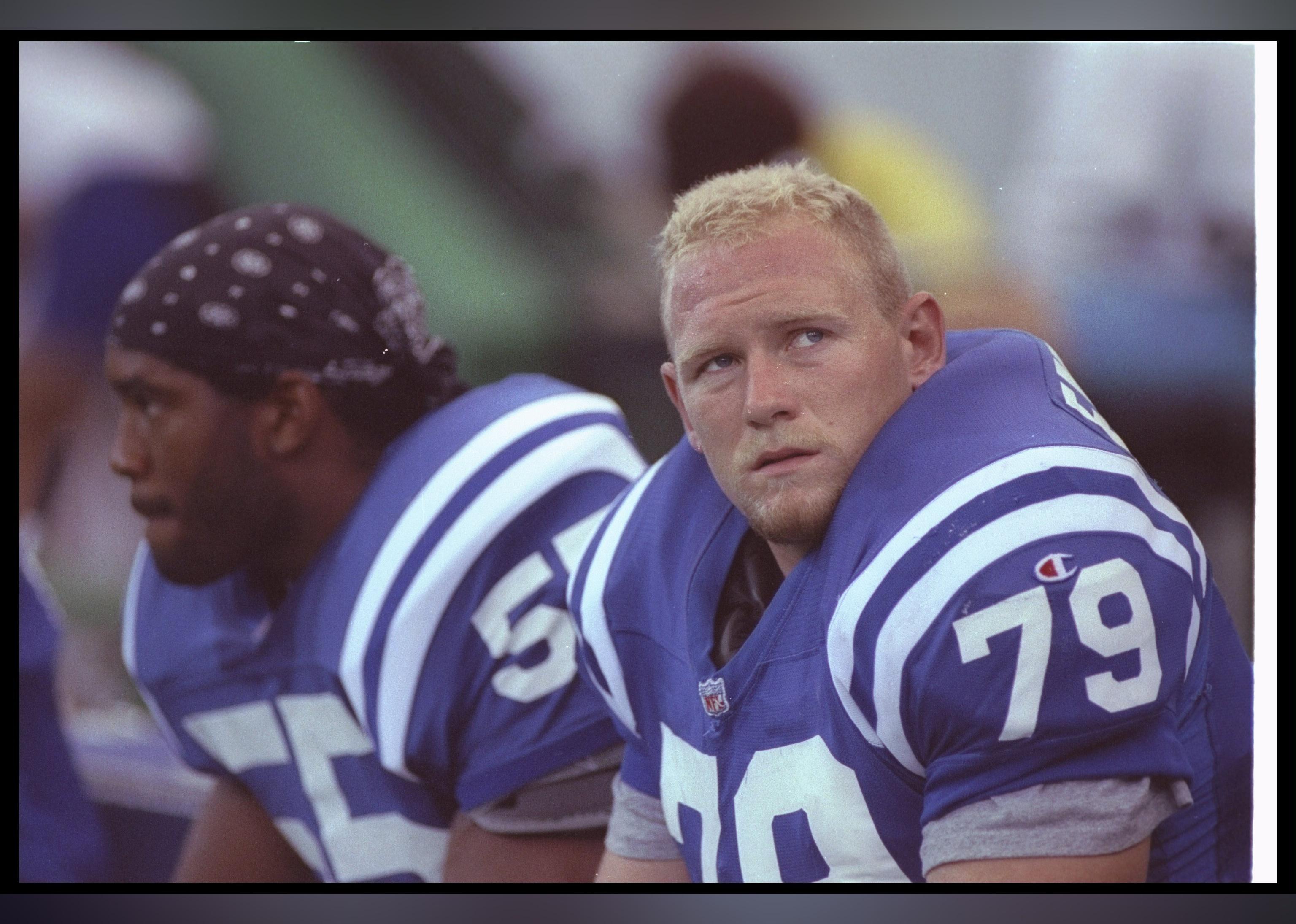 Steve Emtman of the Indianapolis Colts looks on during a game.