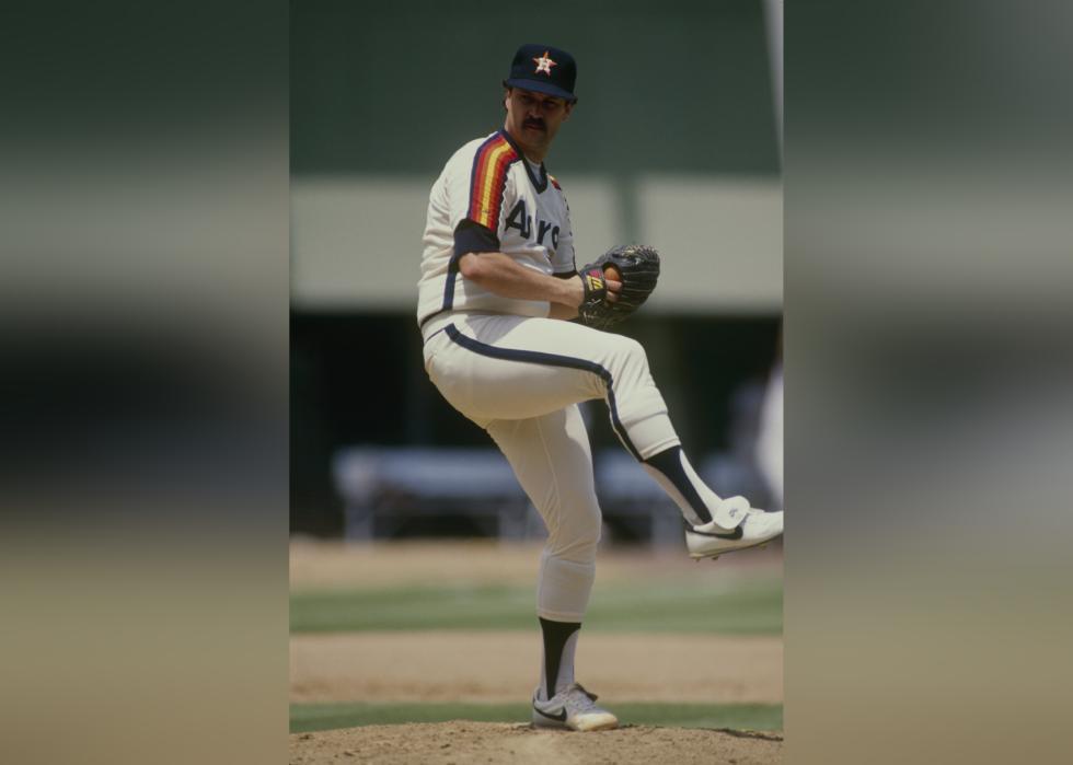 Bob Knepper of the Houston Astros pitches during a game