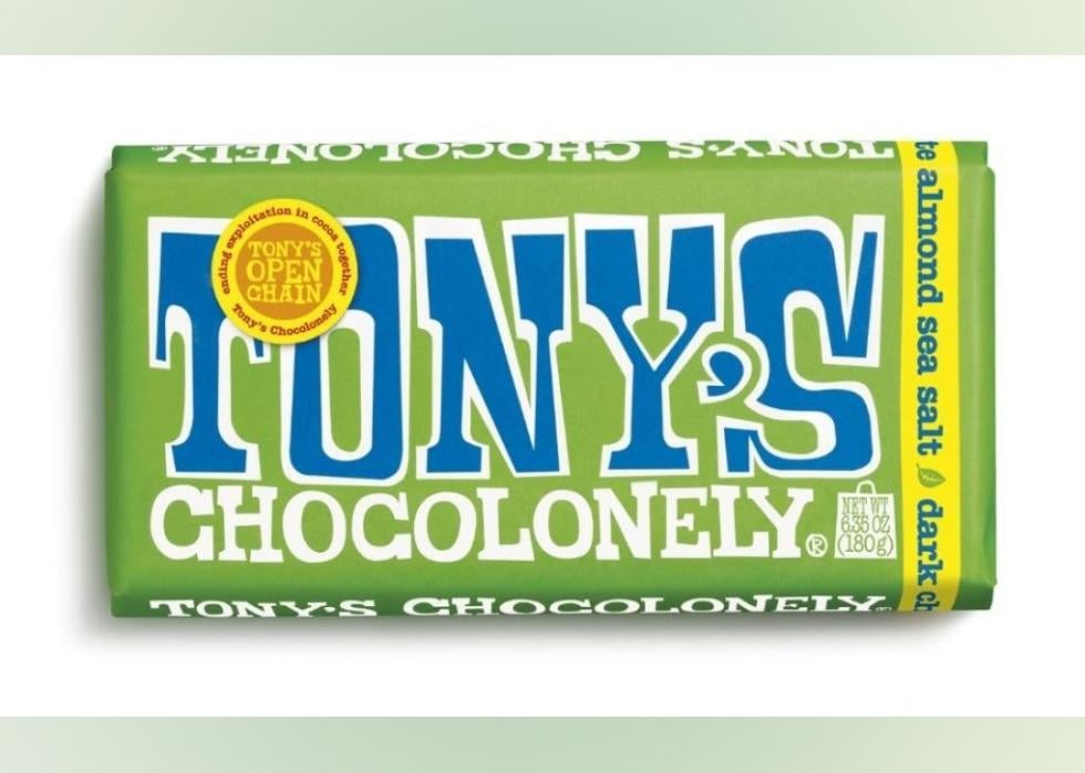 Tony’s Chocolonely candy bar.