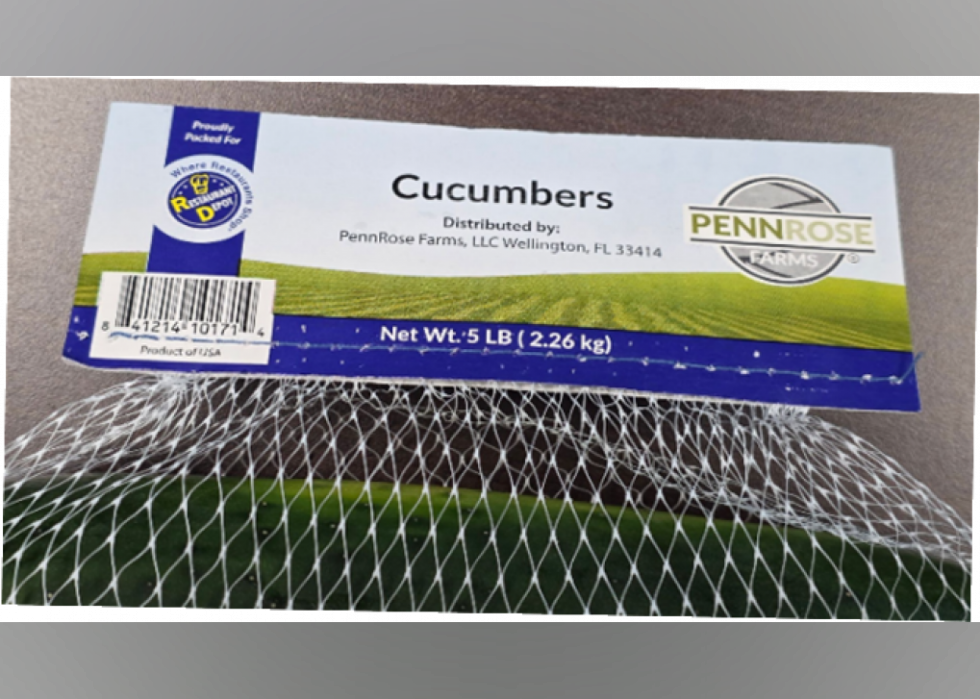 Bag of cucumbers
