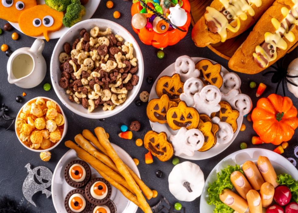 A variety of Halloween treats.