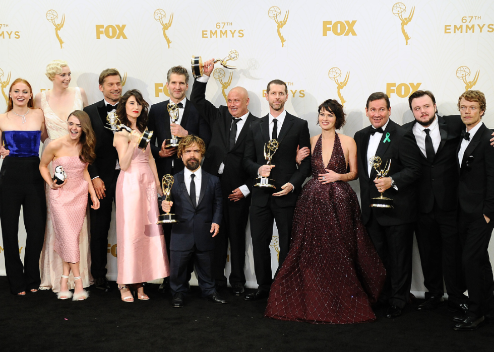 The cast of 'Game of Thrones' at the 67th annual Primetime Emmy Awards.