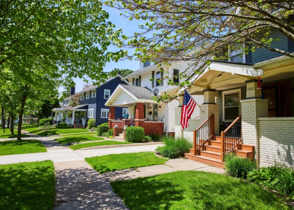 Charming homes on a sunny day.