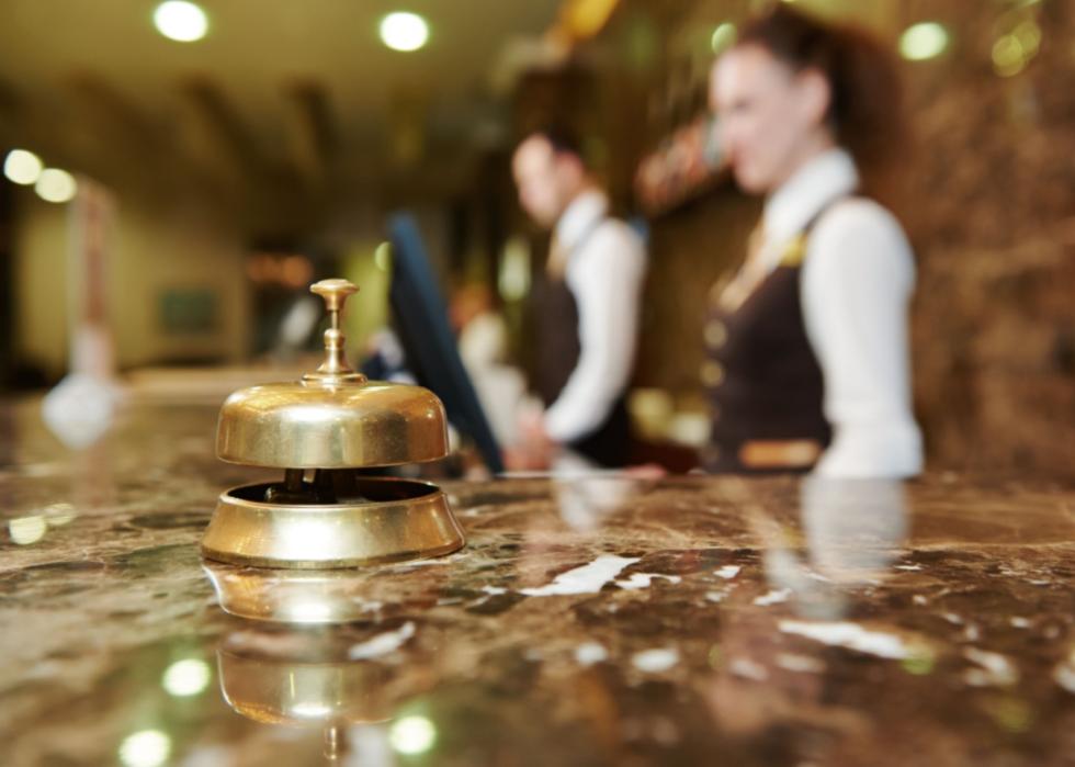 A hotel front desk.