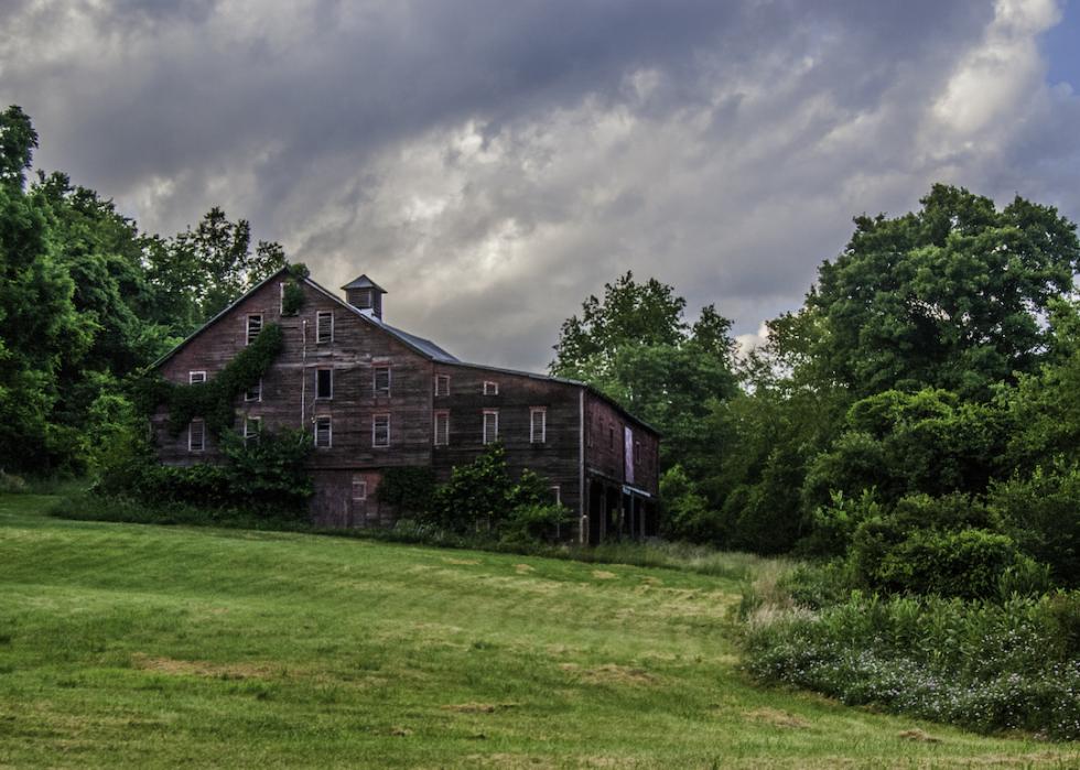 Barn on a hill in Murrysville, Pennsylvania.