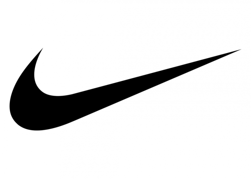 Nike swoosh logo.