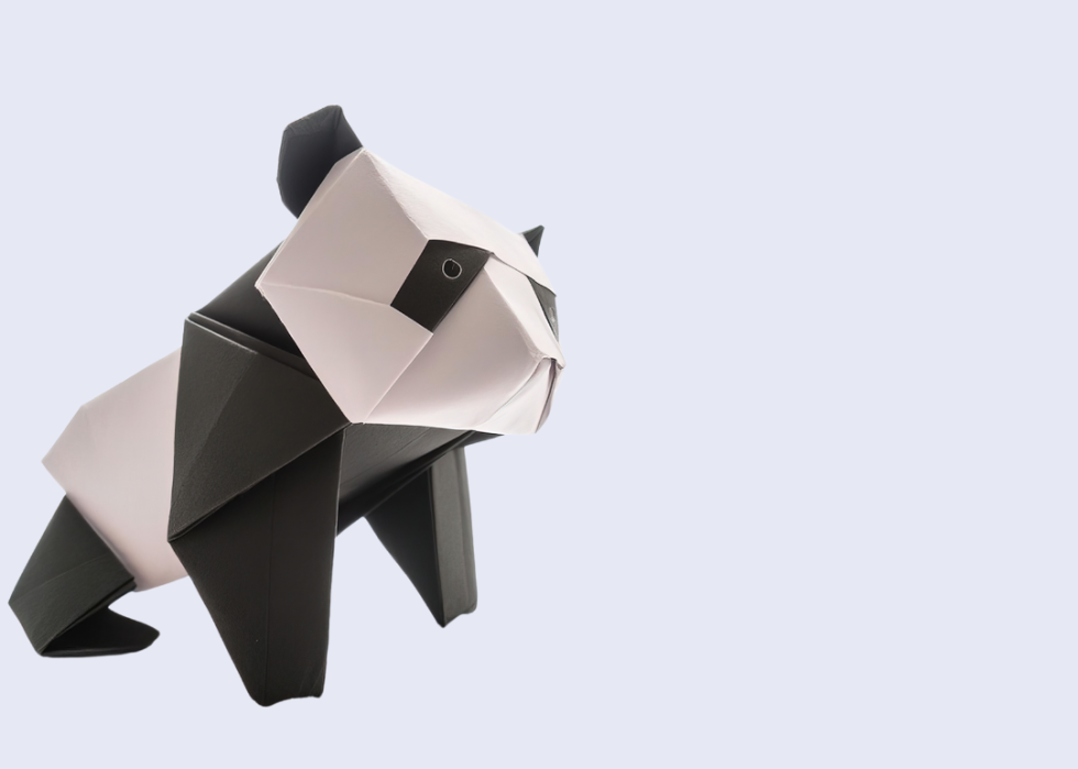 An origami panda.