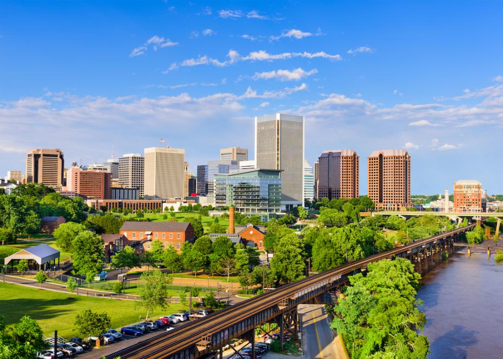 Downtown Richmond, Virginia, on the James River.