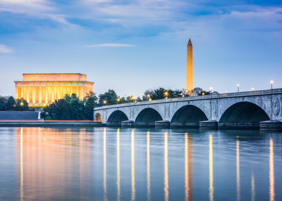 Washington, D.C. skyline on the Potomac River.