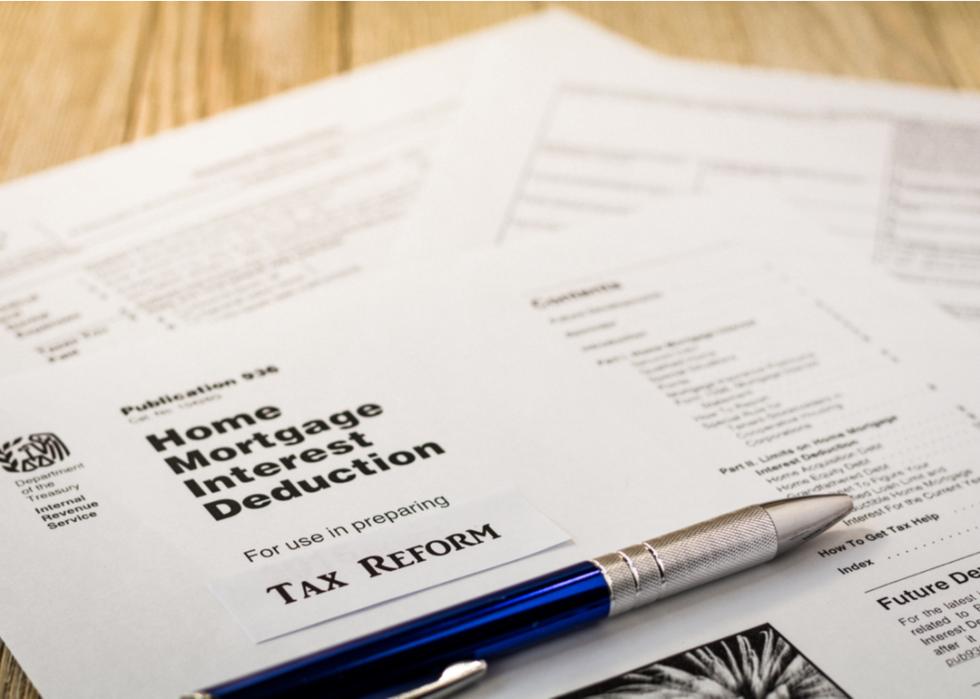 Tax preparation forms for mortgage interest deductions