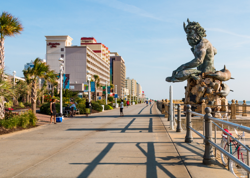 Oceanfront in Virginia Beach, Virginia.