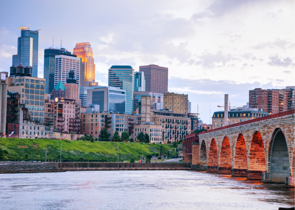 Buildings in downtown Minneapolis, Minnesota.