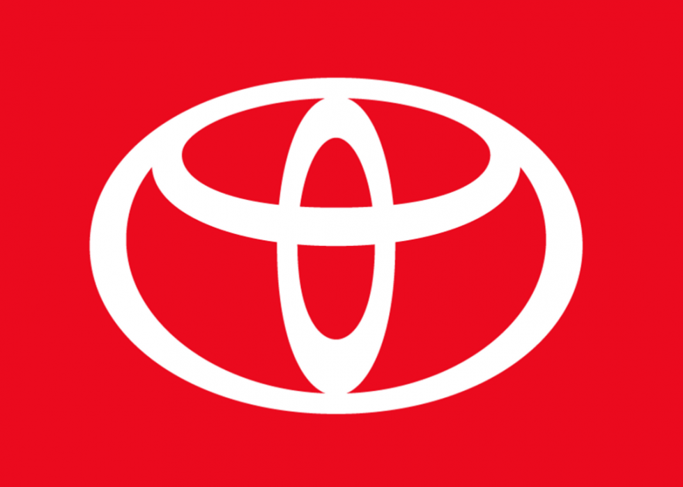 Red-and-white Toyota logo.