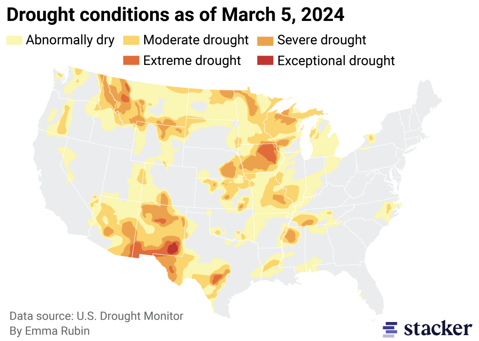 Counties With the Worst Droughts in Illinois | Stacker