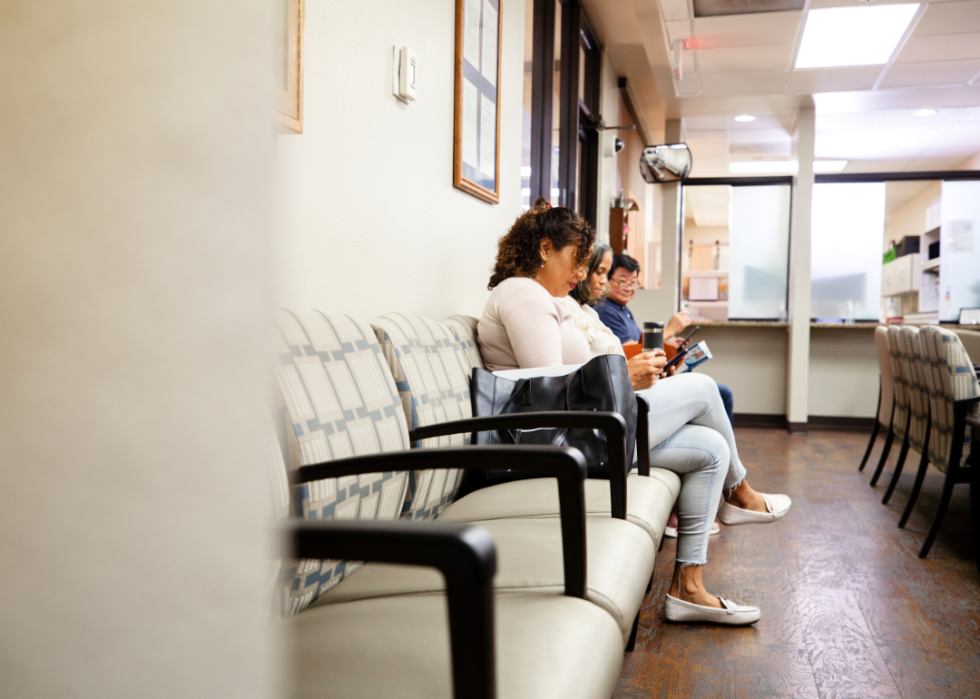 A doctor's office waiting room.