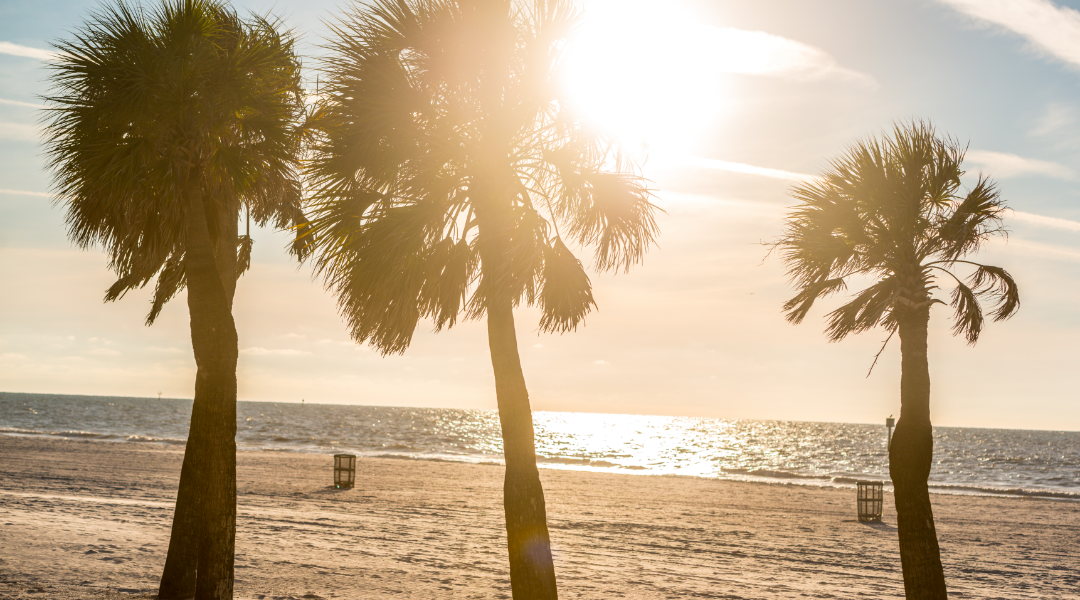 View of Clearwater Beach in Florida.