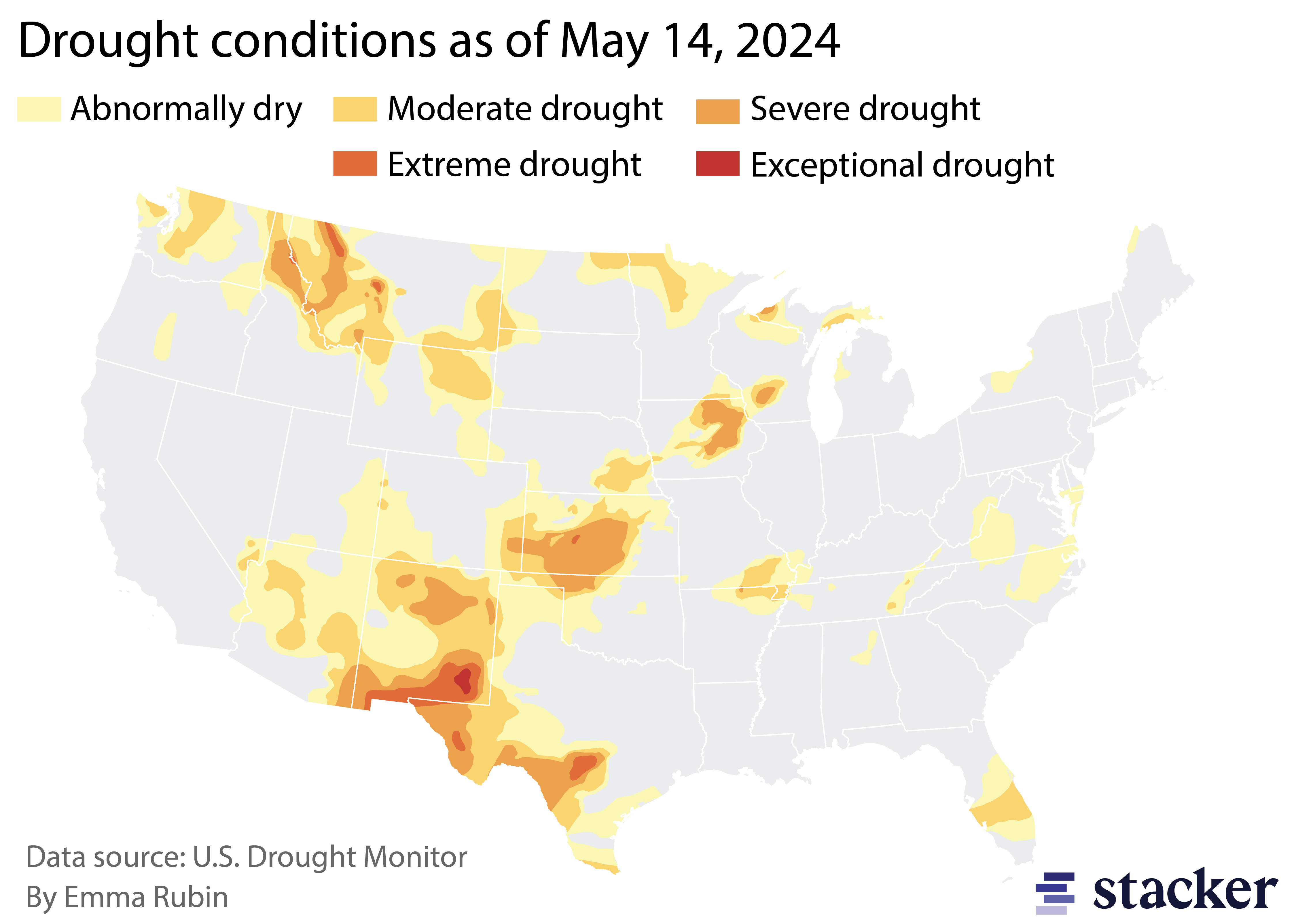Counties With the Worst Droughts in North Dakota Stacker
